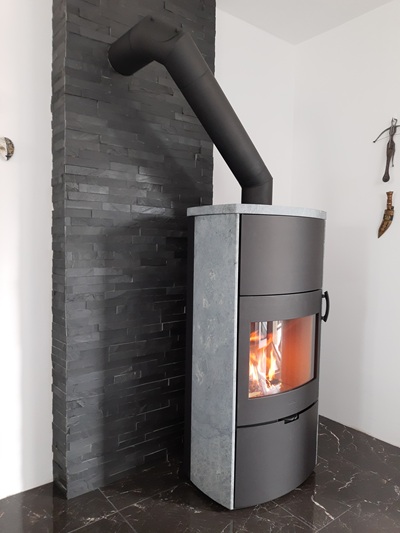 Instalace krbových kamen Heta Icon-Line Eclipse XL-S, Obklad Mastek - Praha 2