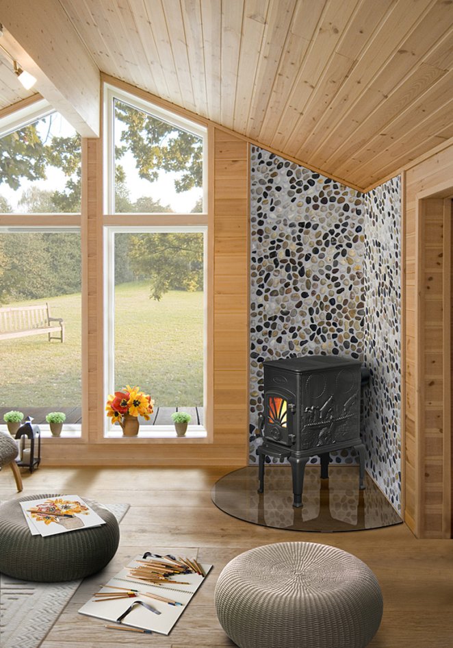 Litinová krbová kamna DOVRE 40CBS - v interiéru 2