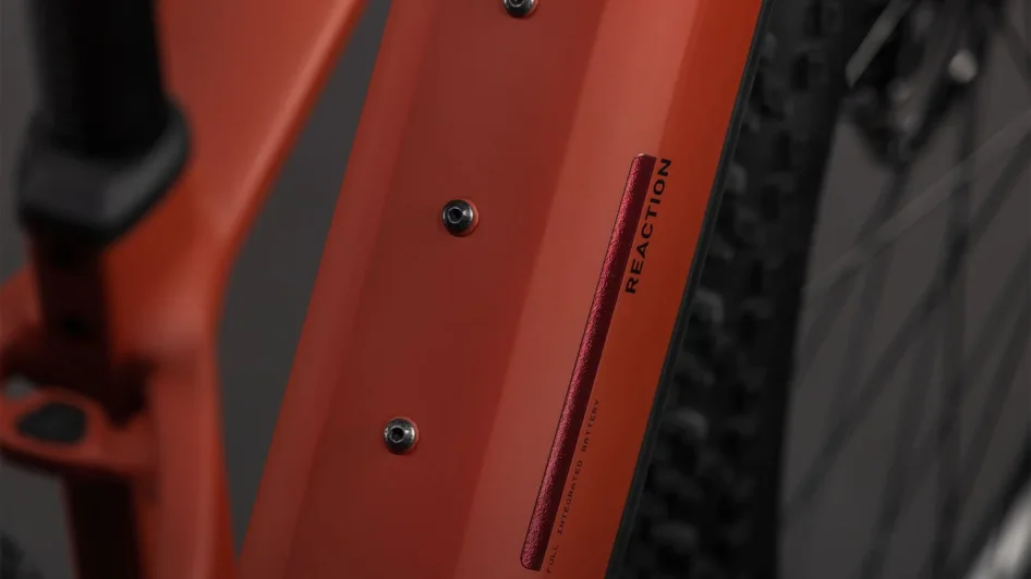 Elektrokolo CUBE REACTION HYBRID RACE AMBER´N´BLACK 2026 detail rámu