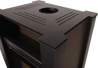 Krbová plechová kamna HS FLAMINGO AQUAFLAM VARIO LEND 11/5 hnědá - sametová detail