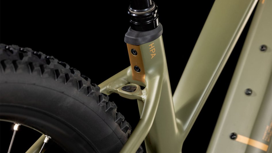 CUBE REACTION HYBRID PRO 600 WH TRAPEZE DUSTOLIVE´N´GOLD 2025