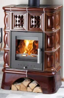 Krbová kachlová kamna HAAS+SOHN TREVISO TV II KACHLOVÝ SOKL - hnědá