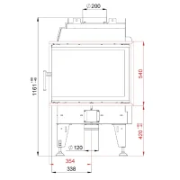 Krbová vložka BEF HOME THERM 8 CL PASSIVE - rozměry