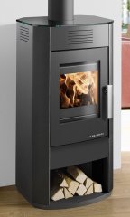 Krbová kamna HAAS+ SOHN SALERNO II ČERNÁ/SKLENĚNÉ VÍKO