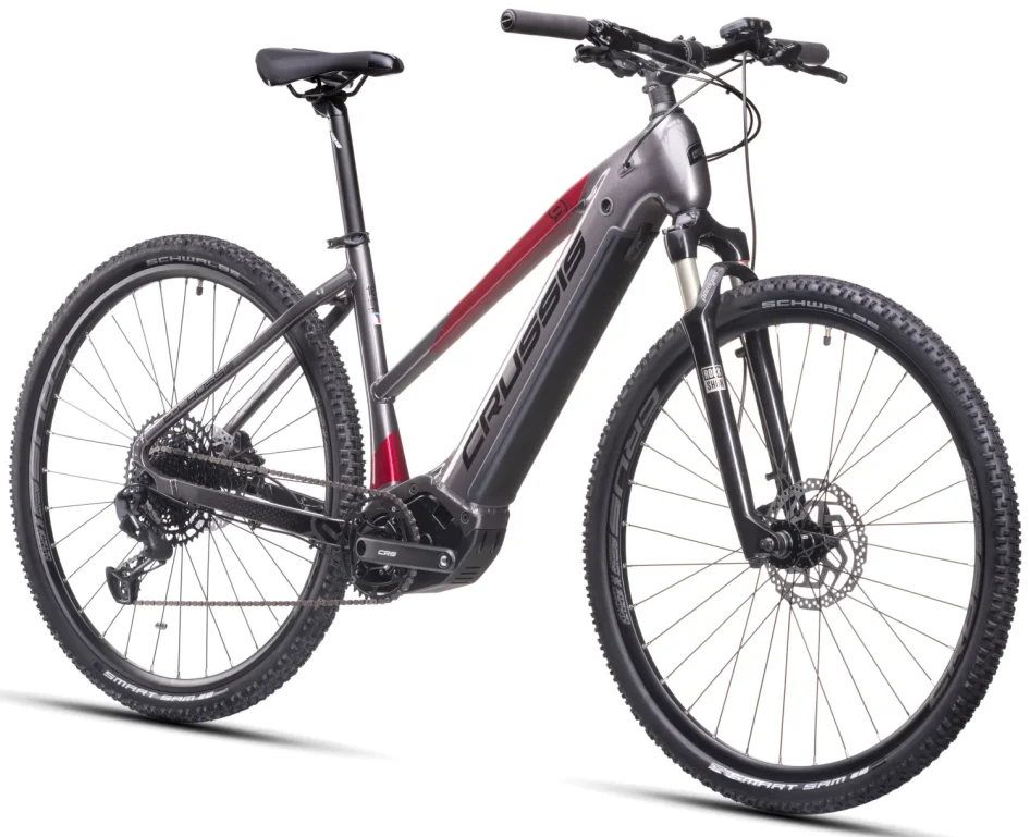 CRUSSIS E-CROSS LOW 9.10 720 WH 2025 - Velikost rámu: 16" (výška 160 - 170 cm)
