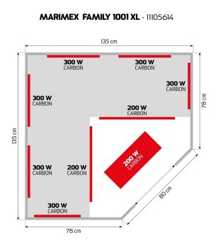 Infrasauna MARIMEX FAMILY 1001 XL