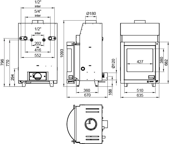 Krbová vložka HS FLAMINGO AQUAFLAM 17 AR nákres panorama
