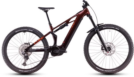 Celoodpružené elektrokolo CUBE STEREO HYBRID ONE77 HPC RACE LIQUIDORANGE´N´ORANGE 2025