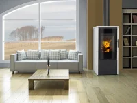 Krbová kachlová kamna ROMOTOP LAREDO F 01 - v interiéru Krbová kachlová kamna ROMOTOP LAREDO F 01 - v interiéru