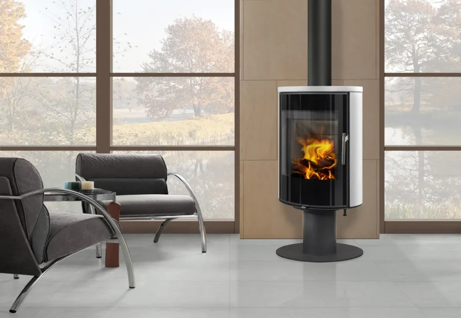 Krbová kachlová kamna ROMOTOP LAREDO T 01 - v interiéru