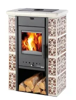 Krbová kachlová kamna HAAS+SOHN ČIČMANY SLONOVÁ KOST/HNĚDÁ