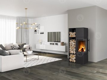 Rohová krbová kamna šetří místo i váš rodinný rozpočet