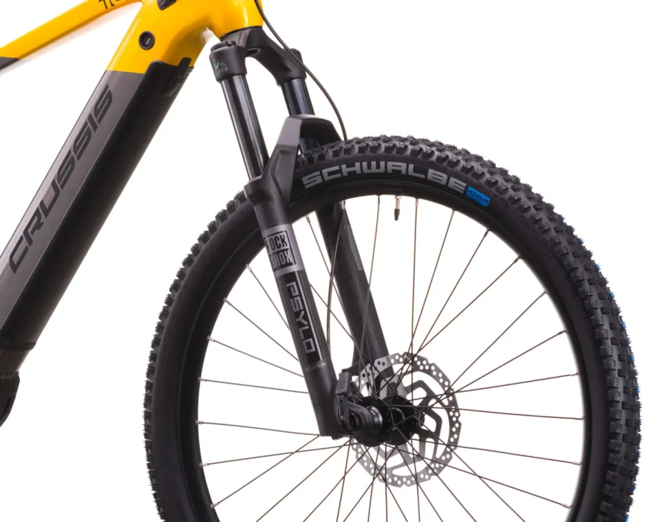 Elektrokolo CRUSSIS E-LARGO 10.11 715 WH 2026 detail vidlice