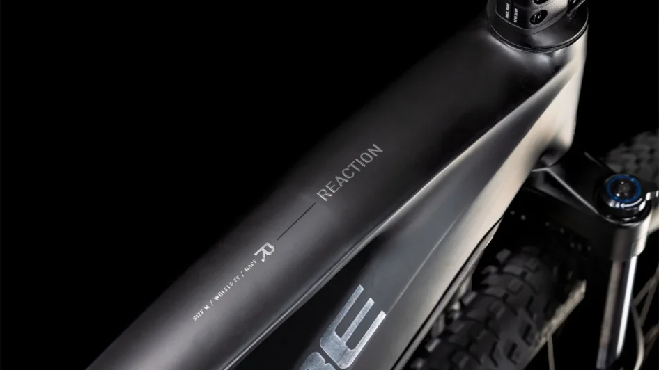 Elektrokolo CUBE REACTION HYBRID RACE BLACK´N´METAL 2025 detail rámu