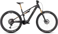 Celoodpružené elektrokolo CUBE AMS HYBRID ONE44 C:68X SLT 29 CARBON´N´GOLDDUST 2025