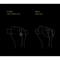 Rohy na kolo ERGON GP4-L - tlak na loketní nerv