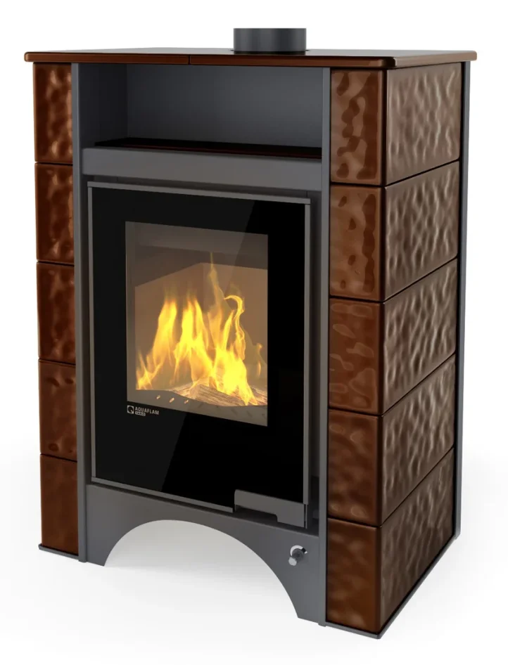 Krbová kachlová kamna HS FLAMINGO AQUAFLAM VARIO PERU 11/7 ER - hnědá produktové foto