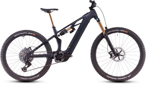 Celoodpružené elektrokolo CUBE STEREO HYBRID ONE77 HPC AT CARBON´N´GOLD 2025