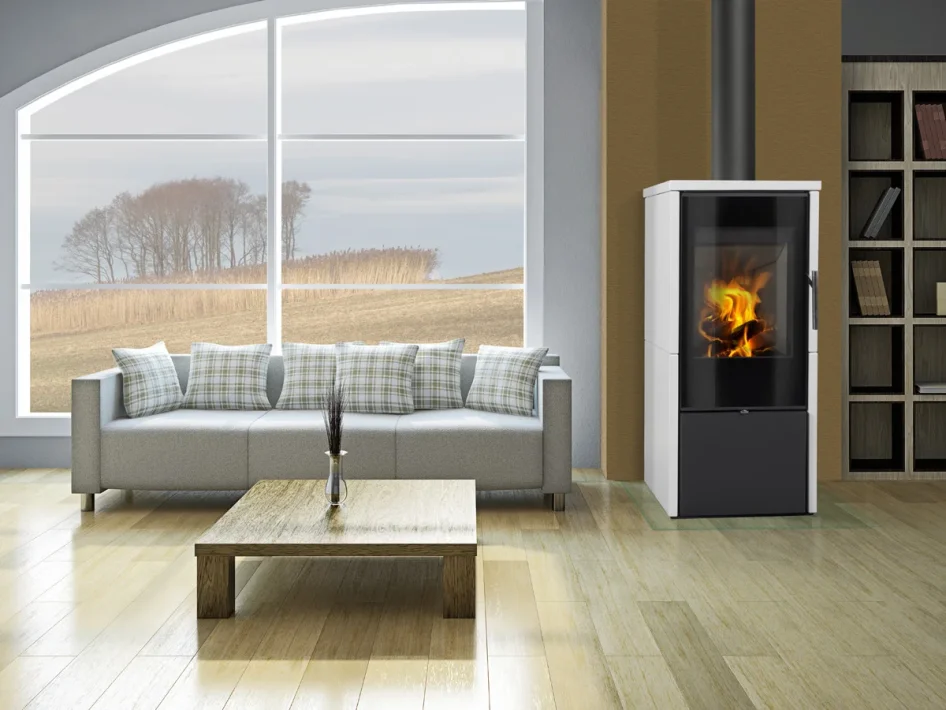 Krbová kachlová kamna ROMOTOP LAREDO F 01 - v interiéru
