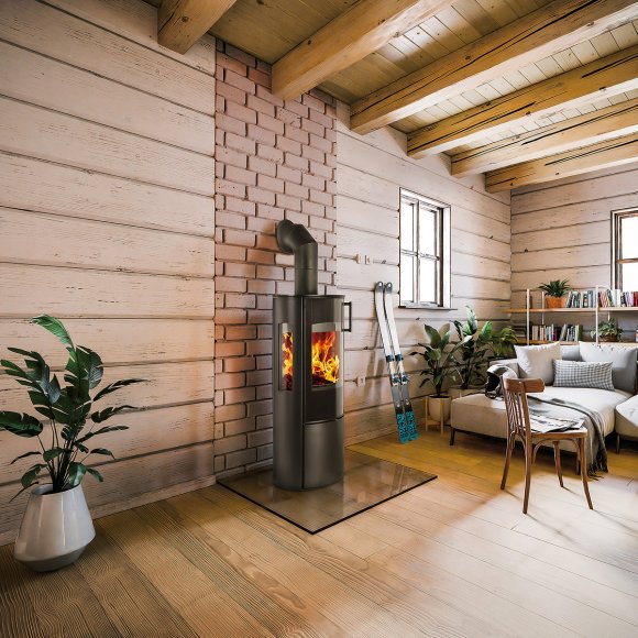 Nová krbová kamna Haas+Sohn s bočním prosklením jménem FÉNIX