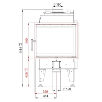 Krbová vložka BEF HOME THERM 7 CL PASSIVE - rozměry