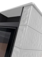 Krbová kachlová kamna HS FLAMINGO AQUAFLAM VARIO PERU 11/5 - bílá detail I