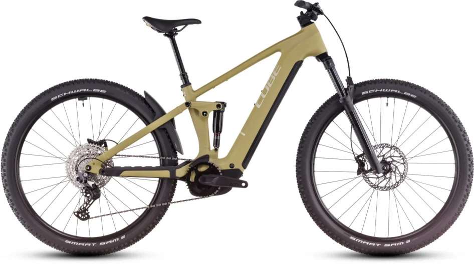 Celoodpružené elektrokolo CUBE STEREO HYBRID ONE22 RACE DRYGREEN´N´OLIVE 2025
