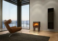 Litinová krbová kamna JOTUL F 305 LL ČERNÝ LAK v prostoru