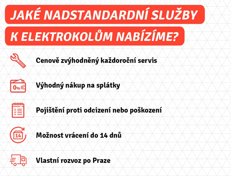 Jaké nadstandardní služby k elektrokolům nabízíme?