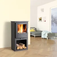 Krbová plechová kamna HAAS+SOHN LEVANGER - interier foto.