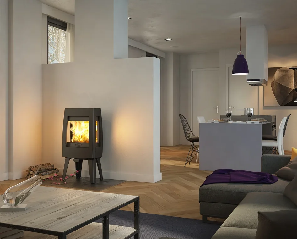 Litinová krbová kamna DOVRE SENSE 303 - v interiéru