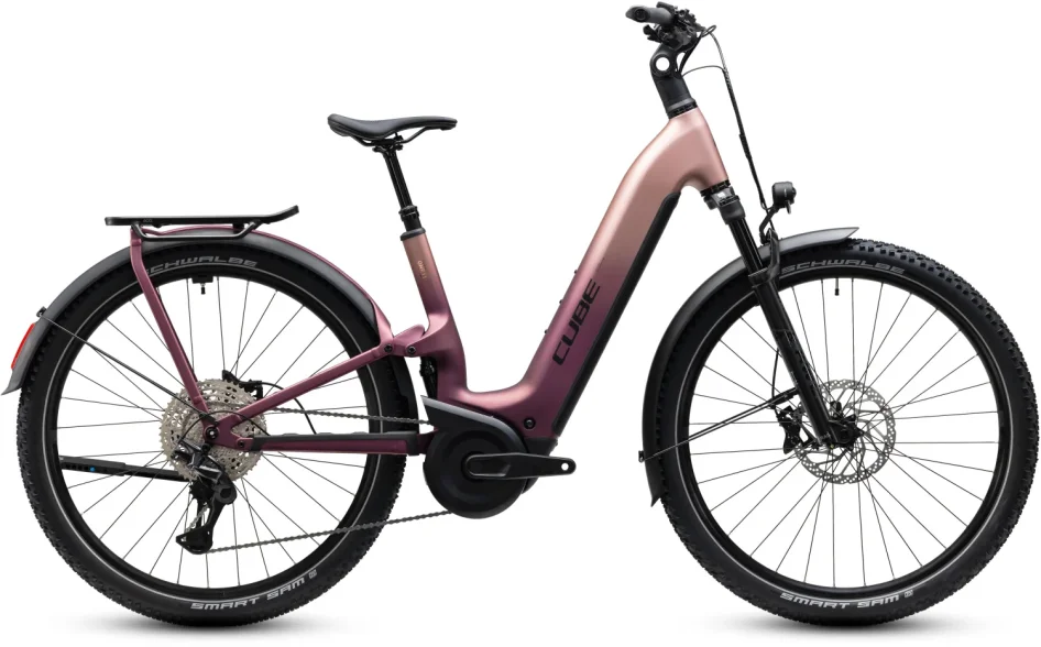 Elektrokolo CUBE NURIDE HYBRID ONE11 HPC SLX 800 EASY ENTRY MAUVE´N´BLACK 2027