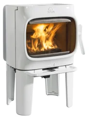 Litinová krbová kamna JOTUL F 105 LL BÍLÝ SMALT - s límcem