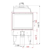 Krbová vložka BEF HOME THERM 7 CP PASSIVE - rozměry