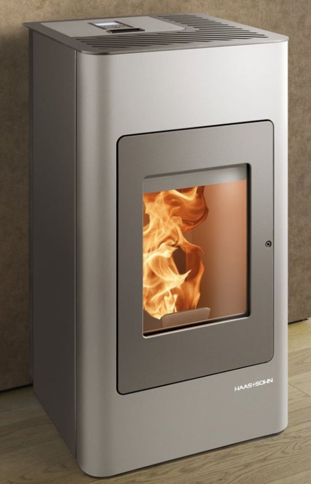 Peletová kamna HAAS+SOHN HSP 1.17 ŠEDÁ/ČERNÁ