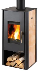 Krbová kamna HAAS+SOHN MANTOVA AL II TV ČERNÁ/BÉŽOVÁ DLAŽBA