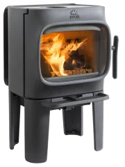 Litinová krbová kamna JOTUL F 105 LL ČERNÝ LAK boční pohled