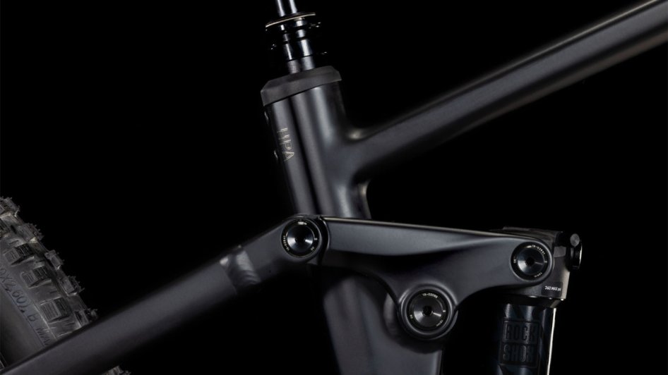 Celoodpružené elektrokolo CUBE STEREO HYBRID ONE44 EX BLACKLINE 2025 detail rámu