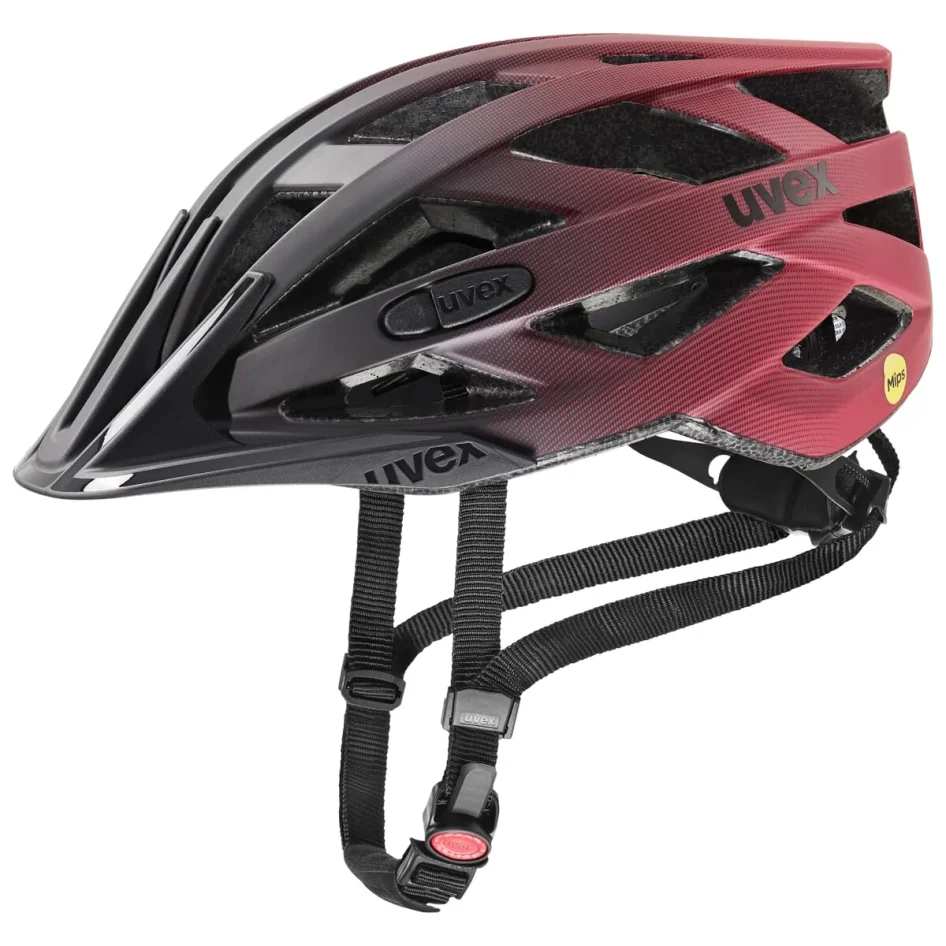 Cyklistická přilba UVEX I-VO CC MIPS BLACK RED MATT 2023