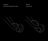 Rohy na kolo ERGON GP4-L - syndrom karpálního tunelu