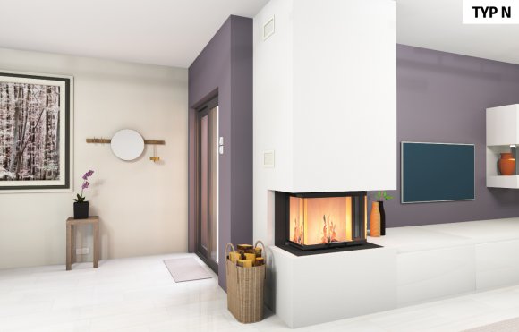 Krbová vložka s teplovodním výměníkem a zadním přikládáním