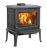Litinová krbová kamna JOTUL F 100 ECO LL SE ČERNÝ LAK - boční pohled
