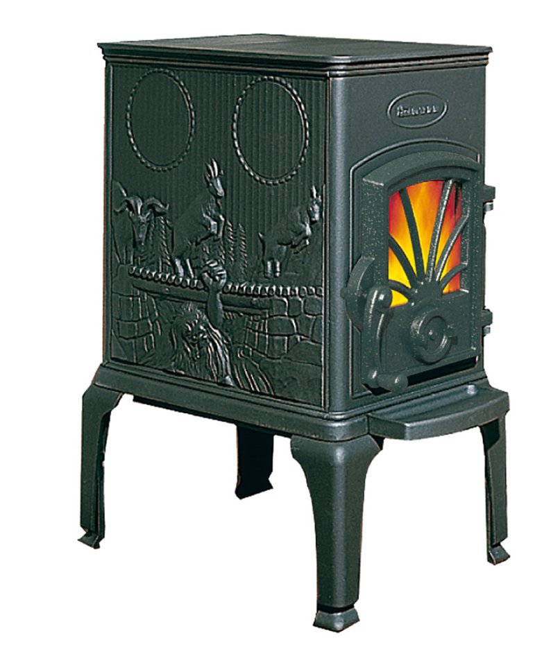 Litinová krbová kamna DOVRE 40CBS - pohled z boku 2