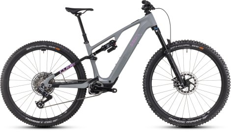 Celoodpružené elektrokolo CUBE AMS HYBRID ONE44 C:68X TM 29 SWAMPGREY´N´PURPLEREFLEX 2025