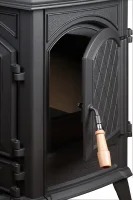 Litinová krbová kamna DOVRE 760WD - černý lak 4 detail bočního přikládání