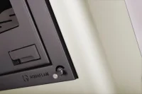 Krbová plechová kamna HS FLAMINGO AQUAFLAM 17 ZR krémová detail