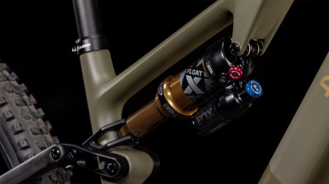 Celoodpružené elektrokolo CUBE AMS HYBRID ONE44 C:68X SUPER TM 29 DUSTYOLIVE´N´GOLD 2025