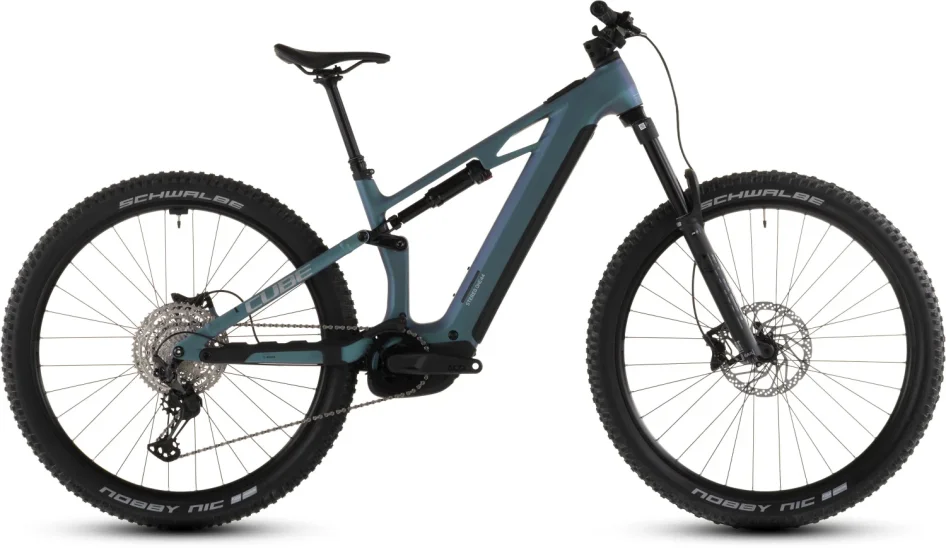 Celoodpružené elektrokolo CUBE STEREO HYBRID ONE44 HPC RACE SMARAGDGREY´N´PRISM 2026