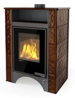 Krbová kachlová kamna HS FLAMINGO AQUAFLAM VARIO PERU 11/7 ER - hnědá produktové foto