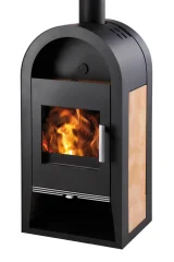 Krbová kamna HAAS+SOHN NIVALA TV ČERNÁ/BÉŽOVÁ DLAŽBA - produktové foto